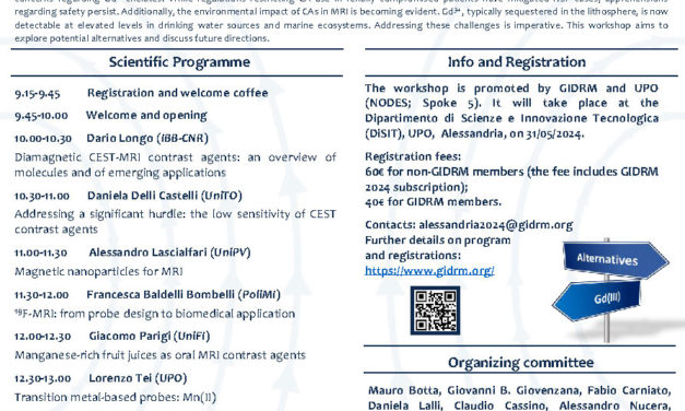 GIDRM DAY – Exploring diagnostic probes and procedures beyond Gd(III) for MRI applications